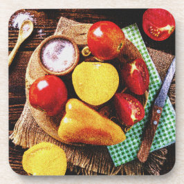 Posavasos "Ensalada Casera De Verduras" Foto Cuta. ¡Hazte co