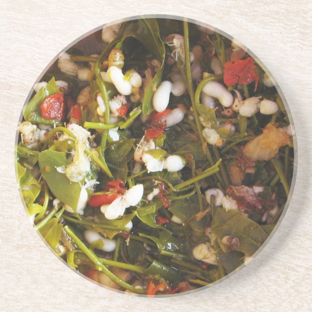 Posavasos Ensalada de huevo de hormiga roja... Comida callej (Frente)