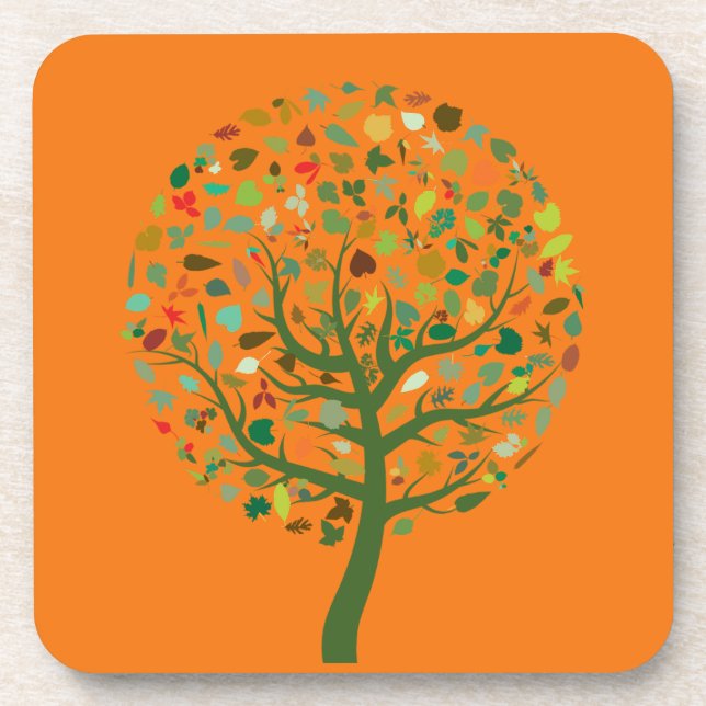 Posavasos Entorno ecológico de árbol verde (Frente)