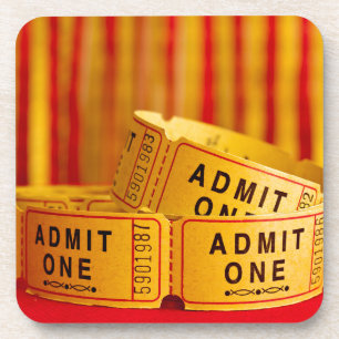Posavasos Entradas de película roja y amarilla
