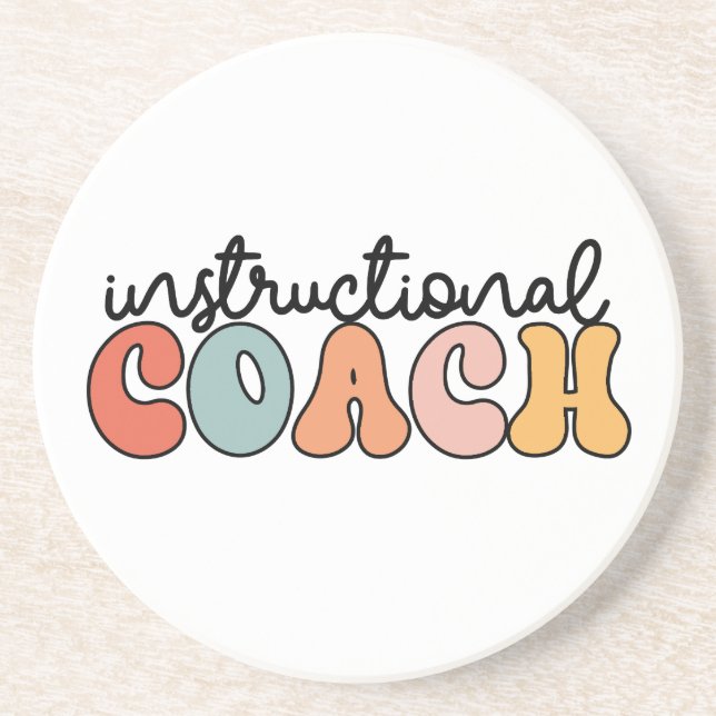 Posavasos Entrenador educativo de enseñanza retro (Frente)