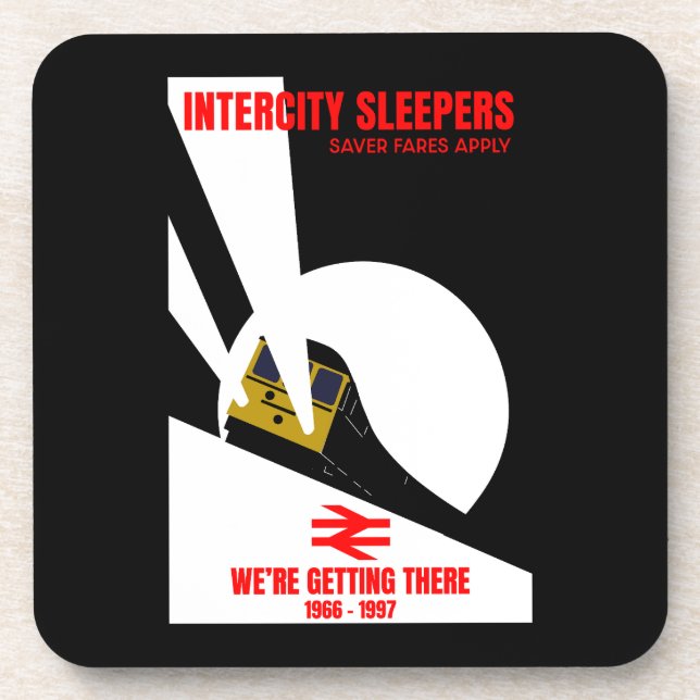 Posavasos Entusiasta del tren ferroviario británico (Frente)