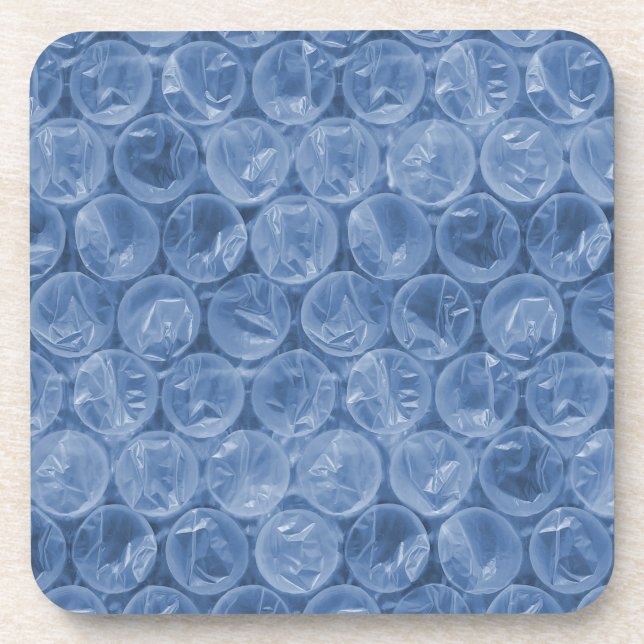 Posavasos Envoltura de burbuja azul (Frente)