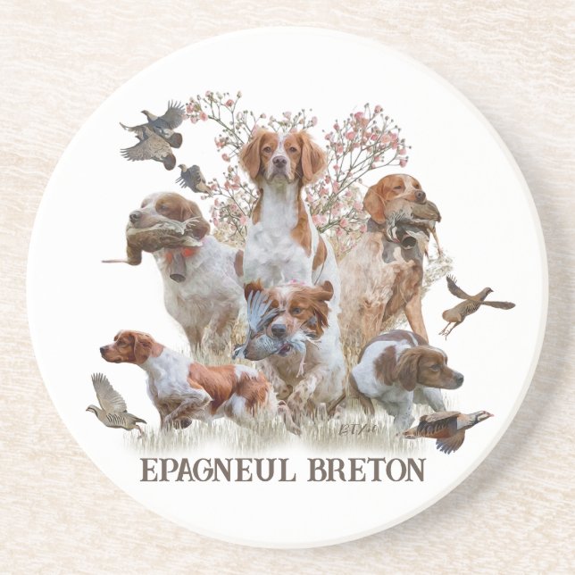 Posavasos Epagneul Breton, Bretaña Spaniel (Frente)