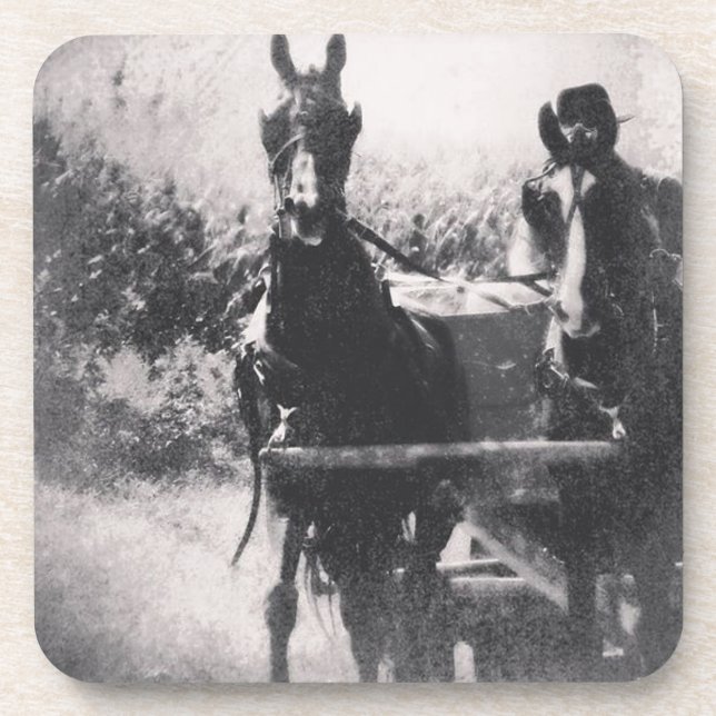 Posavasos Equipo de caballos. (Frente)