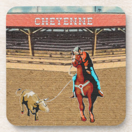 Posavasos Equipo de Cowboy de Rodeo de Cheyenne Occidental/S