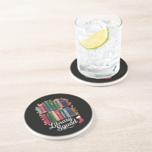Posavasos Equipo de la Biblioteca de Navidad Amantes de los 