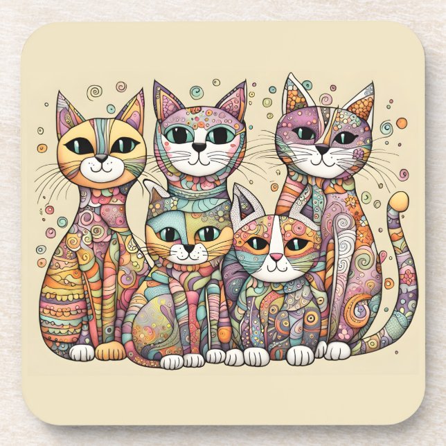 Posavasos equipo de montaña de gatos tranquilizantes (Frente)