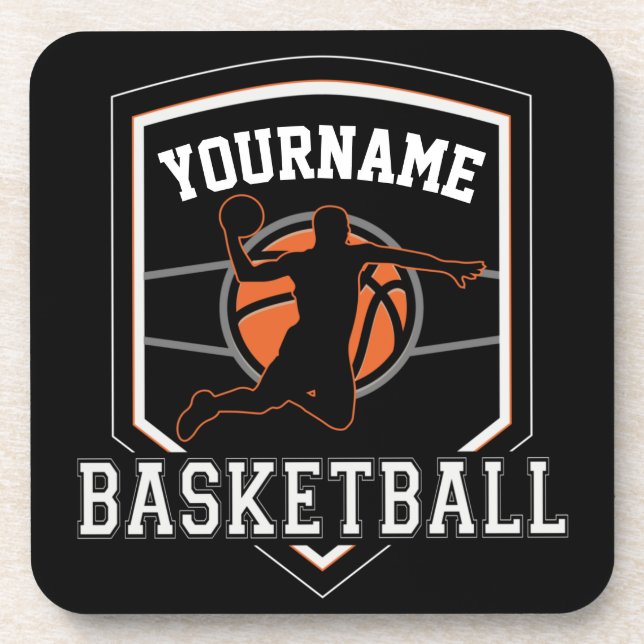 Posavasos Equipo de Slam Dunk de jugador de baloncesto perso (Frente)