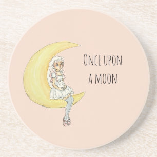 Posavasos Érase una vez una niña de la luna conejo