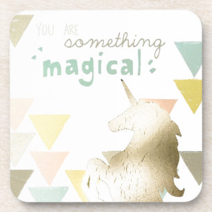 Posavasos Eres Algo Magnífico Unicornio De Oro