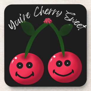 Posavasos Eres Cherry Sweet Typography, Cute Cherry Pun