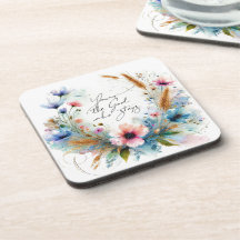 Eres el Dios que permanece, floral acuarela