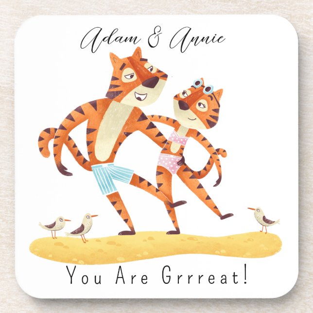 Posavasos Eres El Gran Tigre Personalizado Le Regalo (Frente)