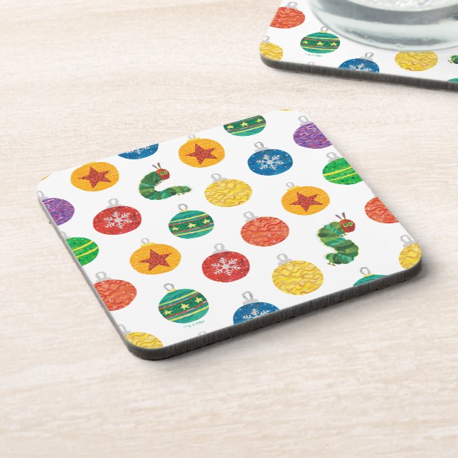 Posavasos Eric Carle | Patrón de Navidades de oruga (Lado Izquierdo)