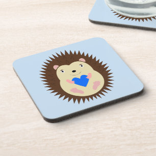 Posavasos Erizo Corazón Azul Niño