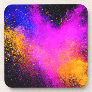 Posavasos Erupción colorida del polvo