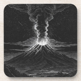 Posavasos Erupción de blanco y negro en un universo loco