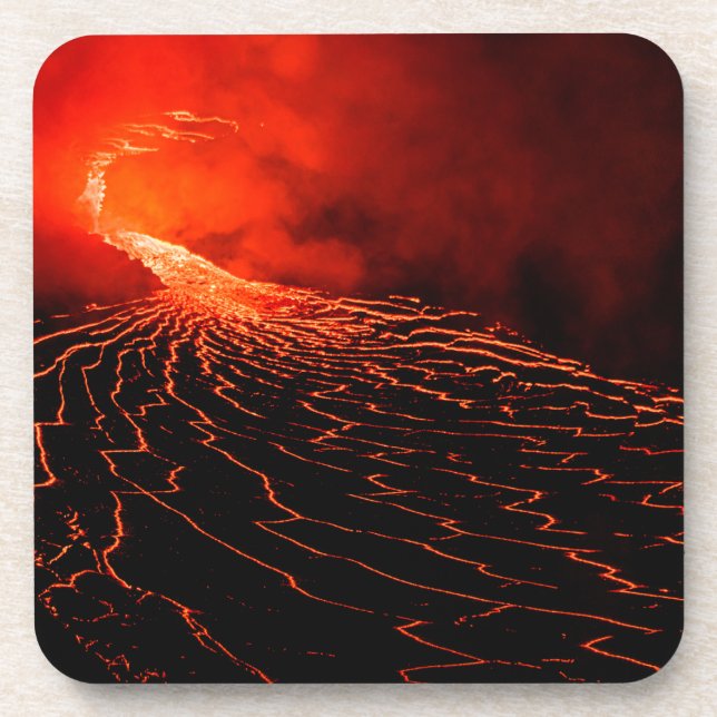 Posavasos erupción volcánica (Frente)