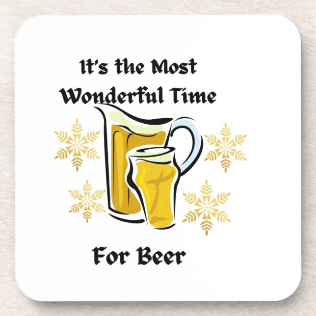 Posavasos Es el momento más maravilloso para la cerveza en u (Frente)