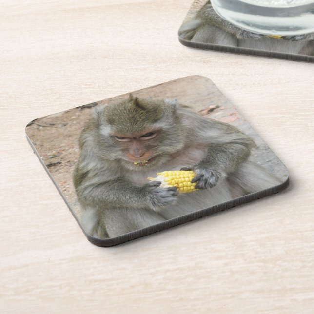 Posavasos ¡Es mío! ... Mono Macaque tailandés salvaje (Lado Izquierdo)