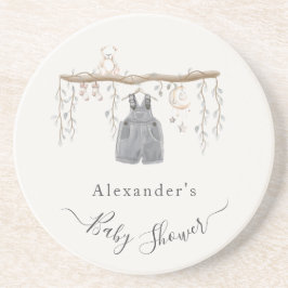 Posavasos Es un niño vestido Eucalyptus Baby Shower