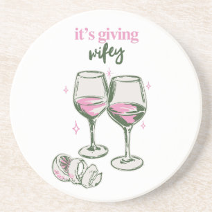 Posavasos Es una Esposa   Diseño de Bebida Femenina Lindo