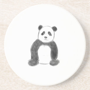 Posavasos Esbozo de panda blanco y negro