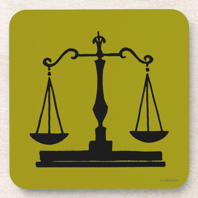 Posavasos Escalas de la justicia (Frente)