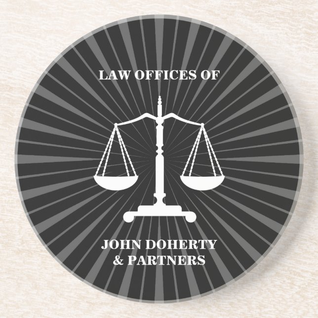 Posavasos Escalas de la justicia - práctico de costa (Frente)