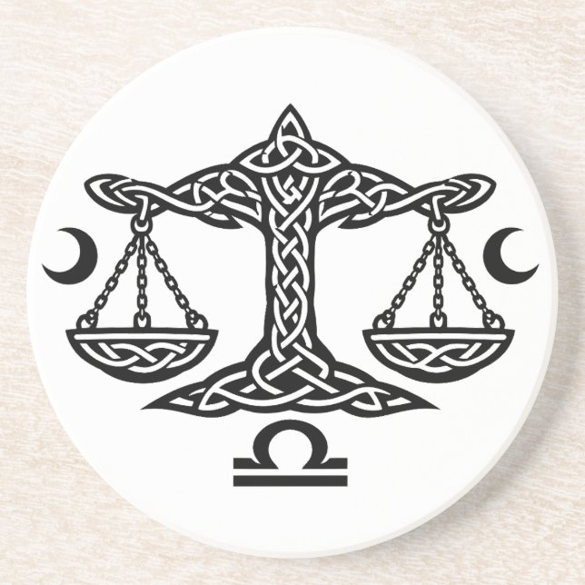 Posavasos Escalas de Libra Celta por BurnsInHell (Frente)