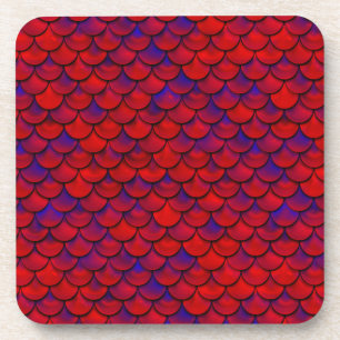 Posavasos Escalas rojas y púrpura caídas