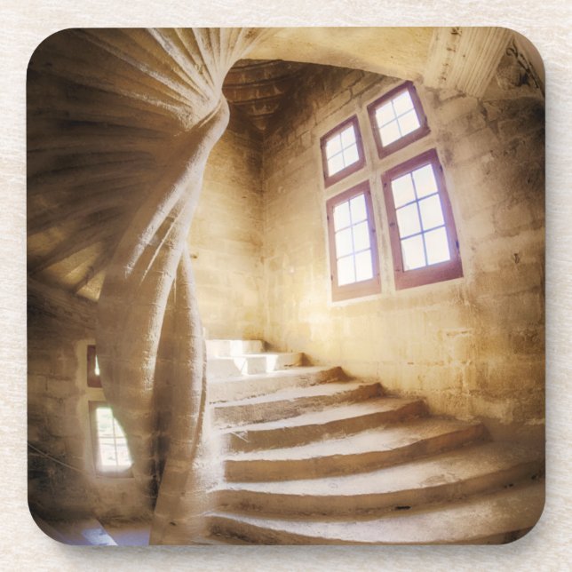 Posavasos Escalera de caracol beige, Francia (Frente)