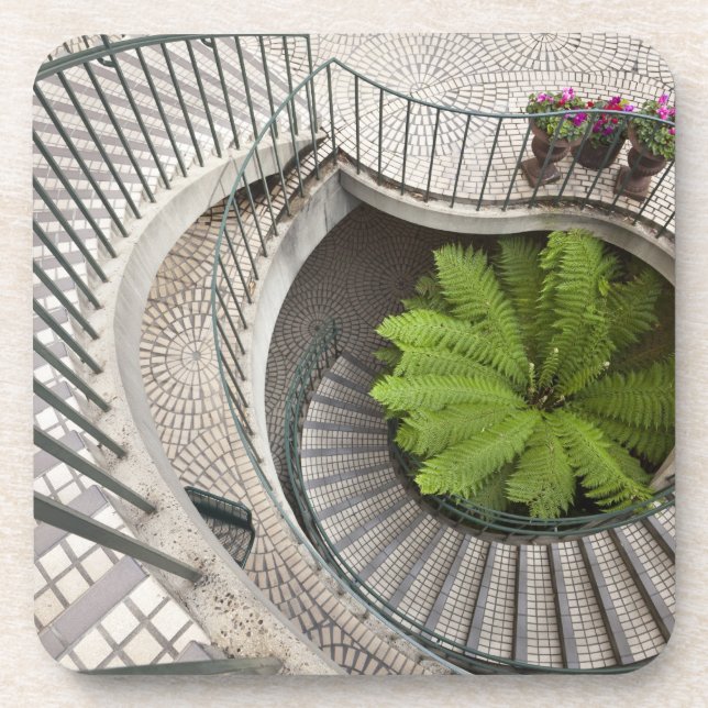 Posavasos Escalera espiral en el Embarcadero Center (Frente)