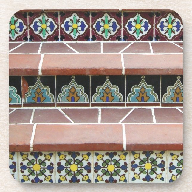 Posavasos Escaleras de Baldosas Antiguas (Frente)