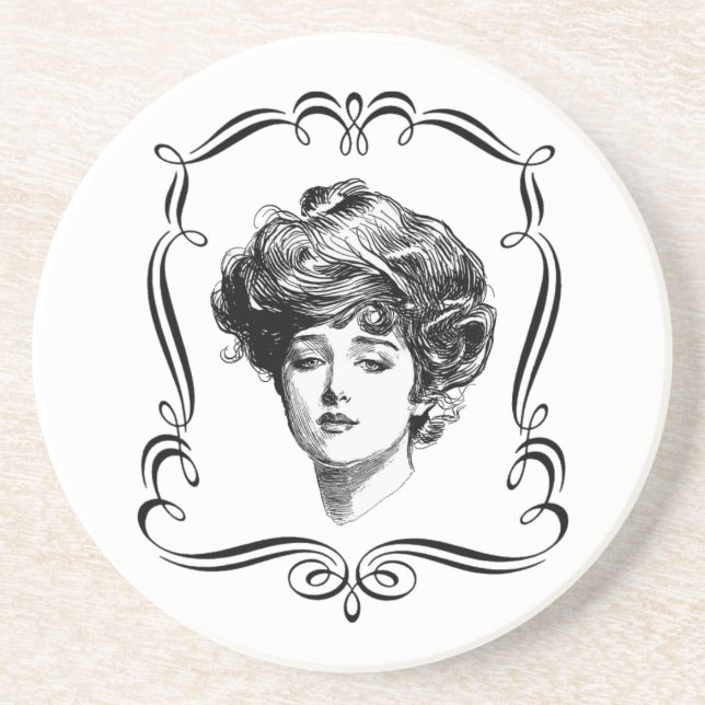 Posavasos Escaparate de arte virgen de Gibson Chica (Frente)