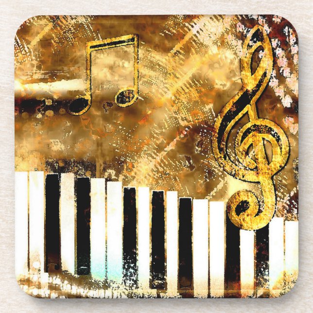 Posavasos Escaparate musical de corcho (Frente)