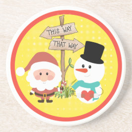 Posavasos ¿Escarcha o Santa? ¿Qué camino para los Navidades?