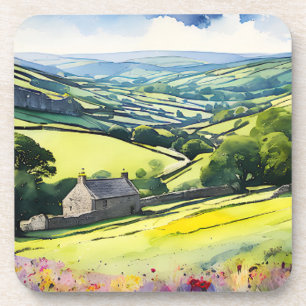 Posavasos Escena de Dales en Yorkshire, paisaje amplio "Ston
