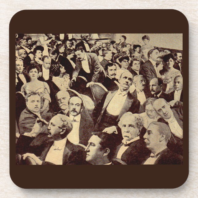 Posavasos Escena de multitudes de los años 1920 (Frente)