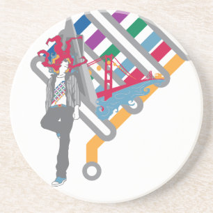 Posavasos escena de san francisco