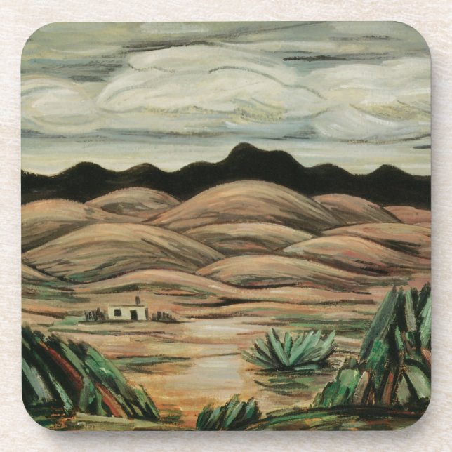 Posavasos Escena del desierto de Marsden Hartley, Bella Arte (Frente)