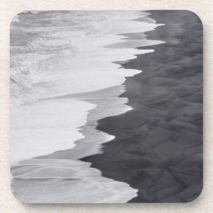 Posavasos Escenario de playa en blanco y negro