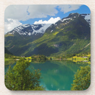 Posavasos Escenario del lago Floen, Noruega