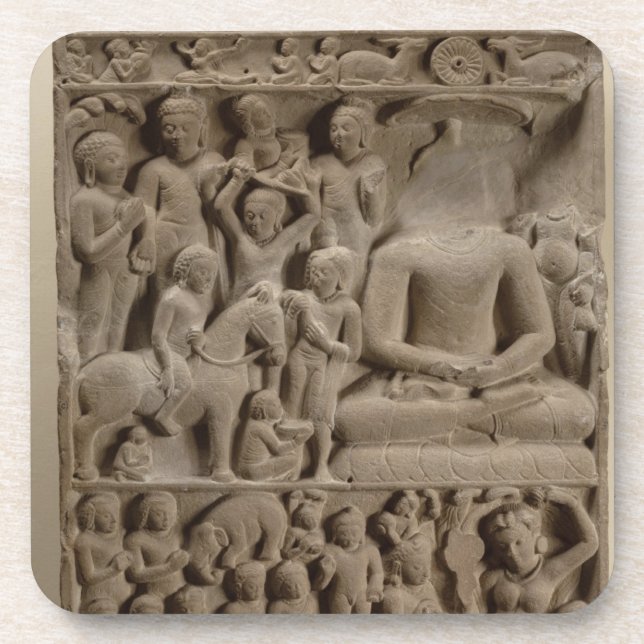 Posavasos Escenas a partir de la vida de Buda, Sarnath, (Frente)