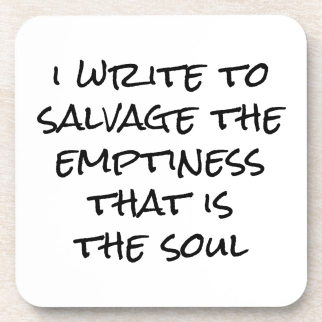 Posavasos Escribo Atarador De Plástico Duro (Frente)