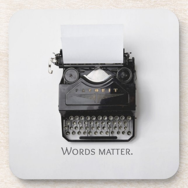 Posavasos Escritura de palabras importan (Frente)