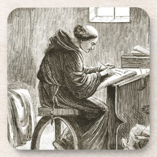 Posavasos Escritura del St. Vincent en su célula en Ferins,