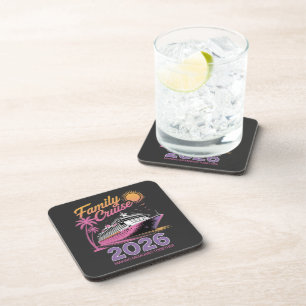 Posavasos Escuadrón de crucero familiar viaje coincidente va
