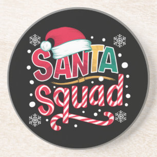 Posavasos Escuadrón de Santa Equipo de Navidad Familiares Di